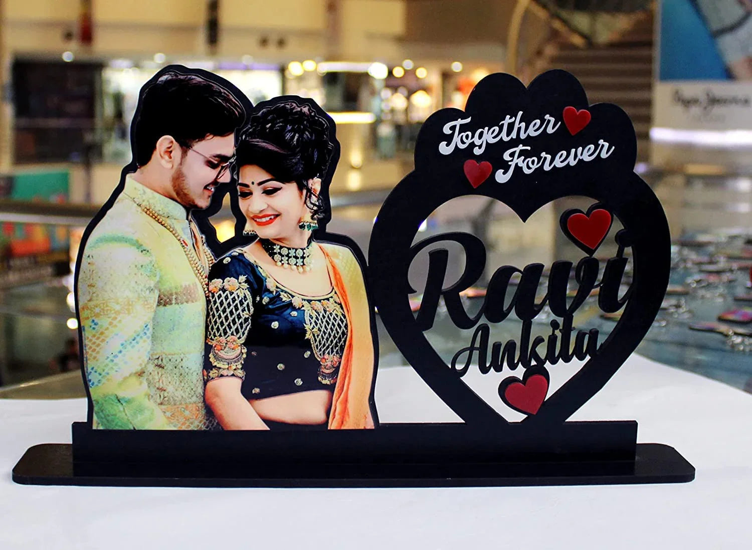 Personalized Gift MDF Cutout Photo Frame Standee Customized Gift with Your Photos | Unique Gift for Anyone Birthday | Anniversary - Gift With Smile