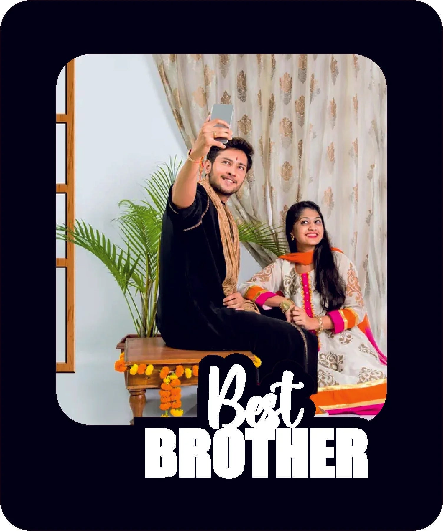 Best Brother (Black & White Acrylic) - Gift With Smile