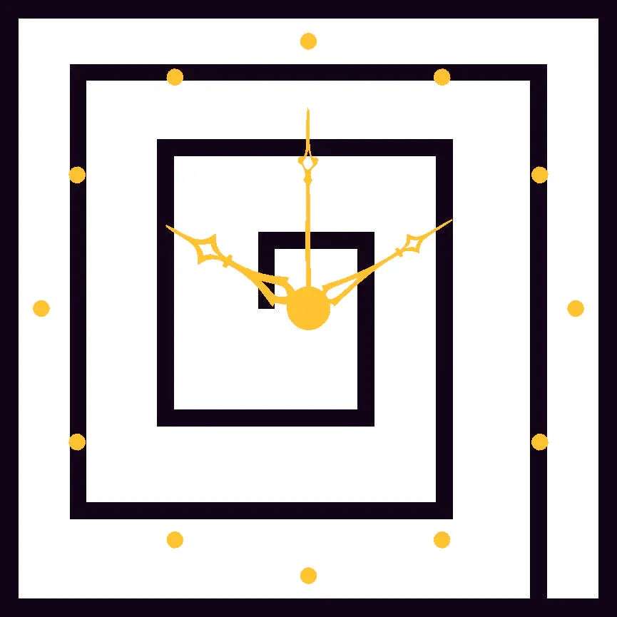 Clear Acrylic with Black & Golden Acrylic with Golden Niddle Transparent - Gift With Smile
