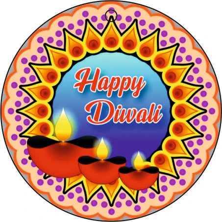 Diwali Key chain (MDF + Printing) - Gift With Smile