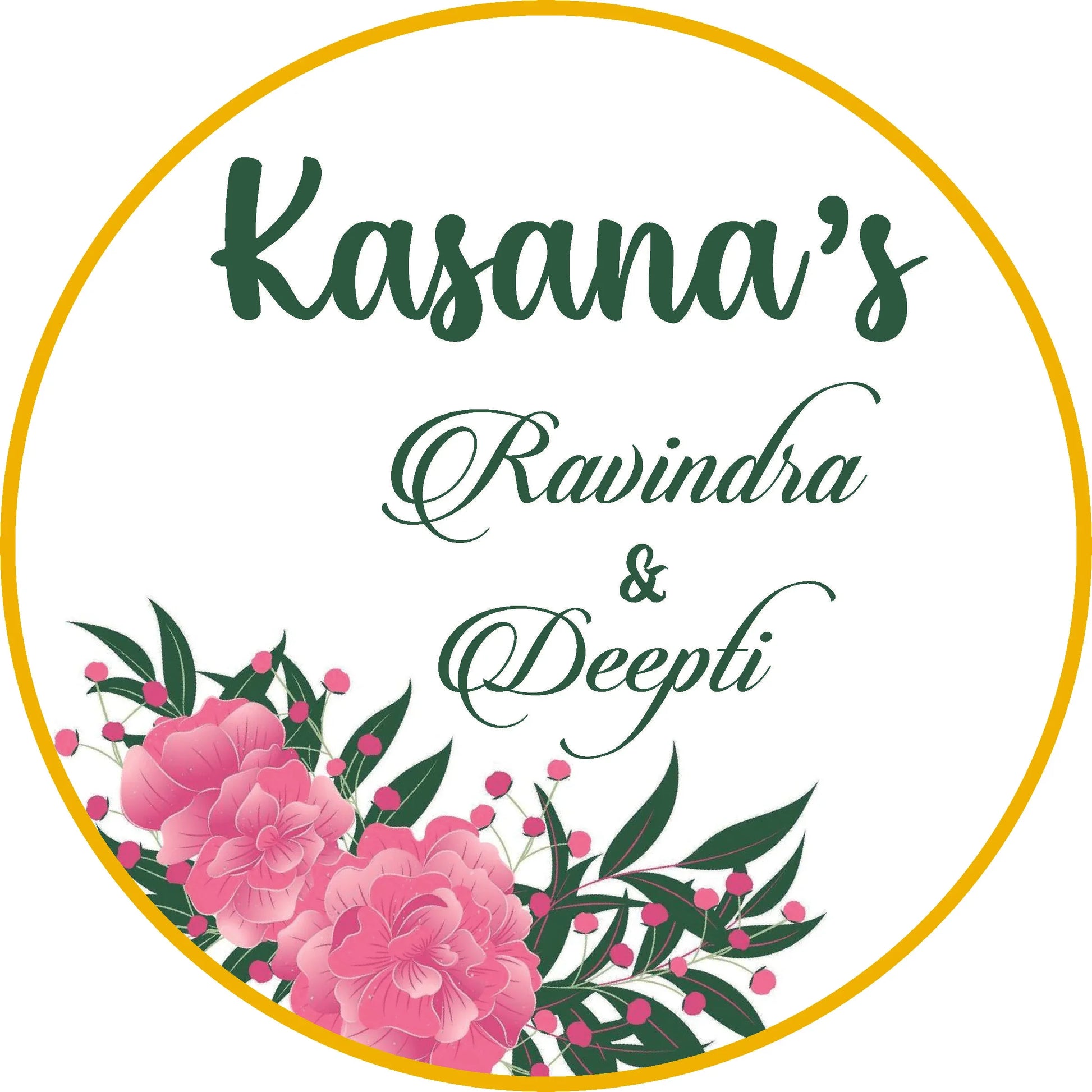 Printing Name Plate (White Acrylic +Printing) - Gift With Smile