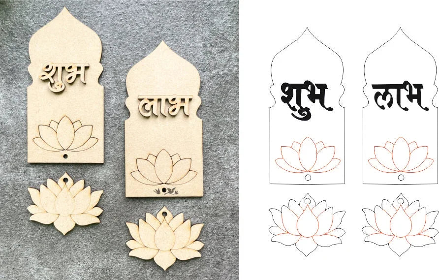Shubh Labh Hanging (MDF) - Gift With Smile