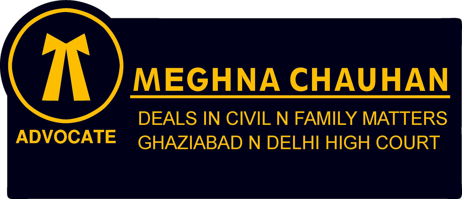 Table Name Plate ( Black Acrylic & Golden Acrylic) - Gift With Smile