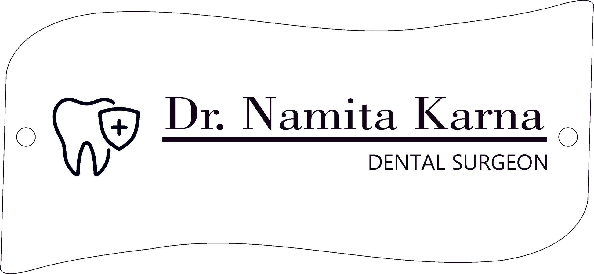 Table Name Plate ( Clear Acrylic + Engraved) - Gift With Smile