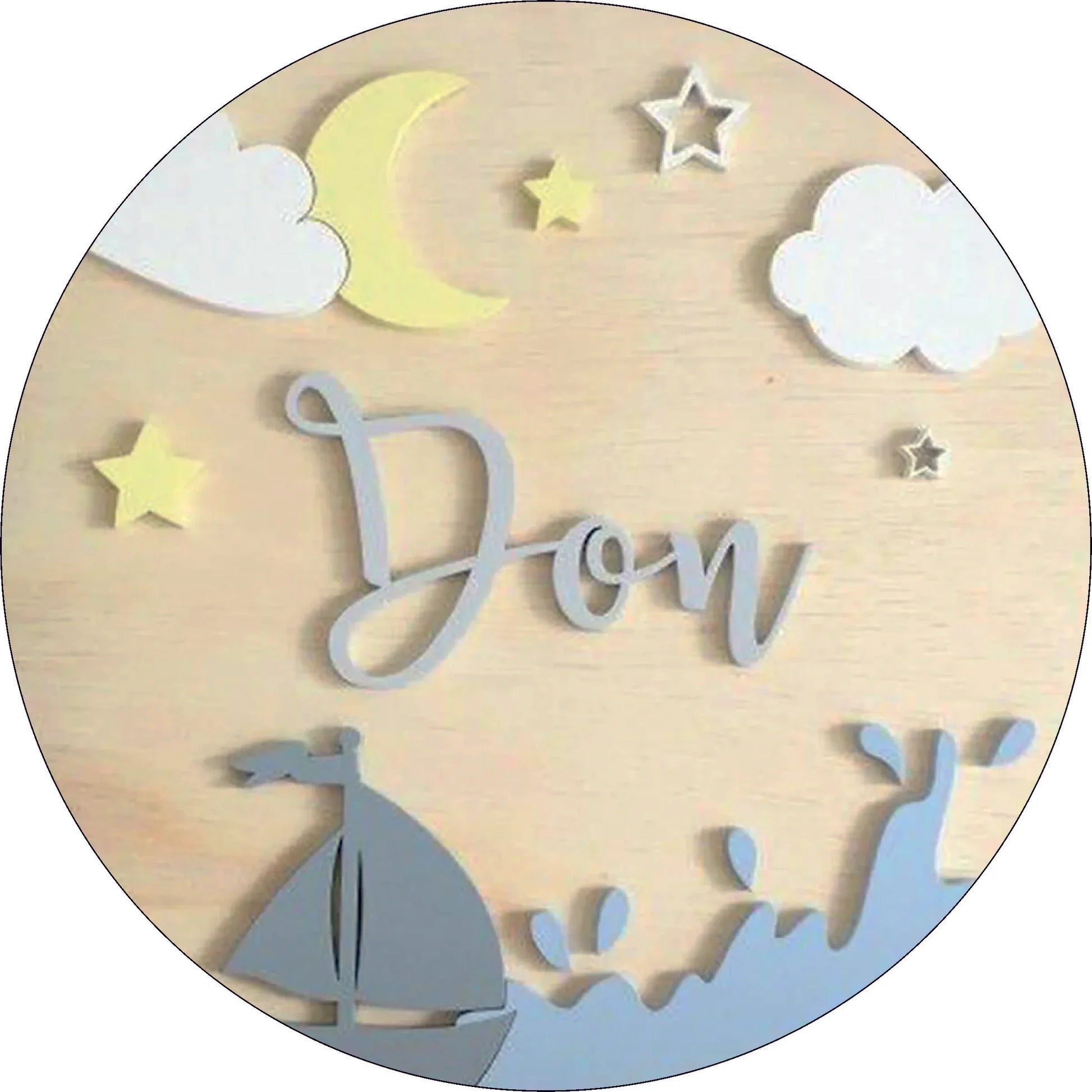 Cute and Unique Kids Room Name plate (Mdf Base with Printing) - Gift With Smile