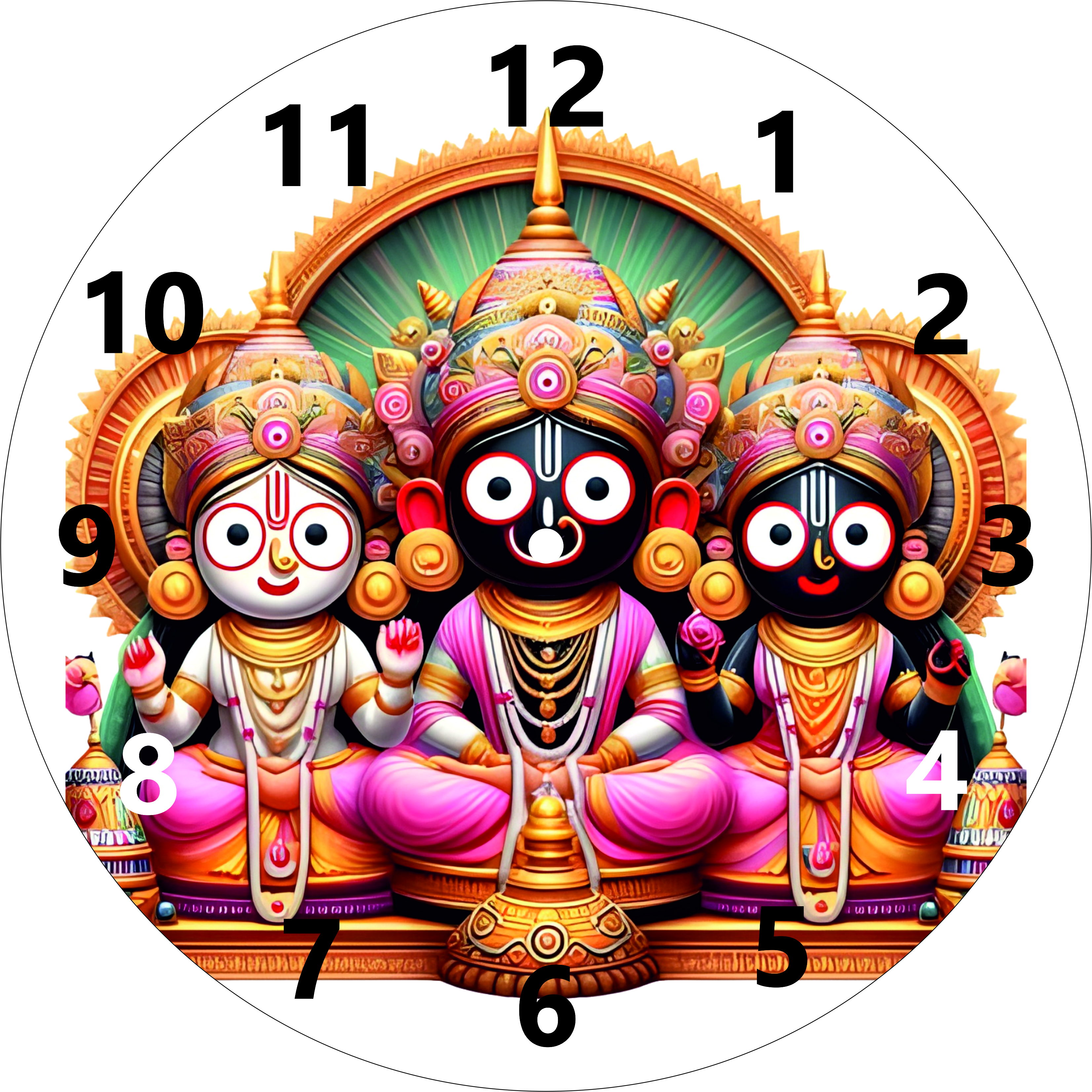 Jagannath ji 2 Circle Wall Clock