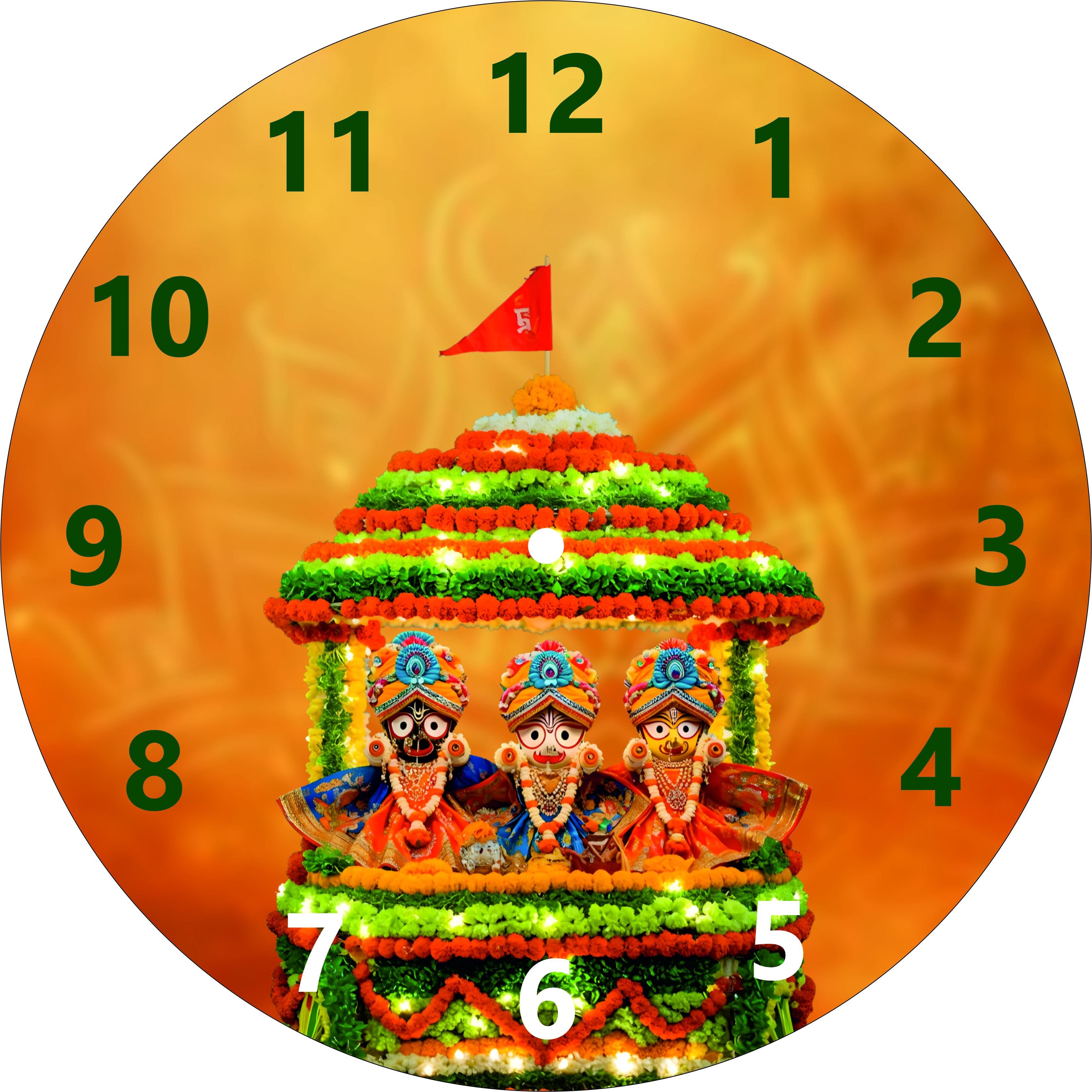 Jagannath ji 7 Circle Wall Clock