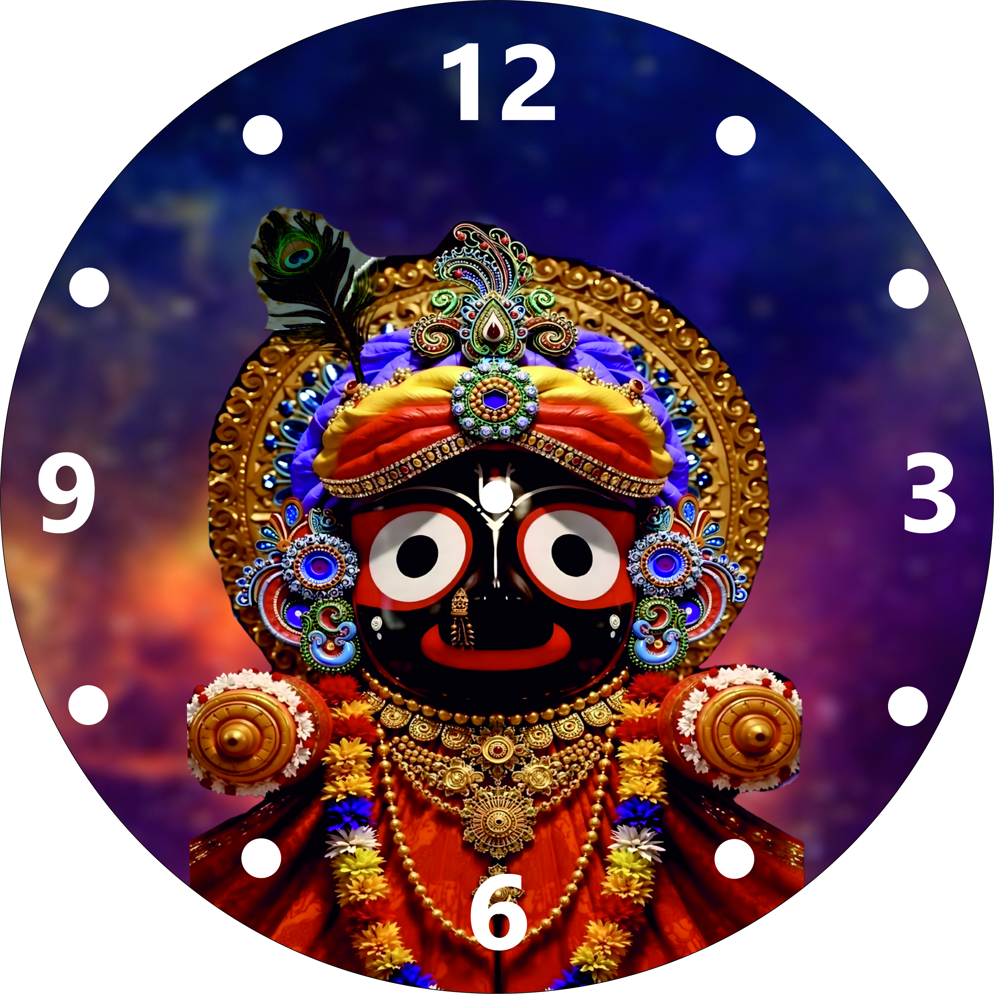 Jagannath ji 4 Circle Wall Clock