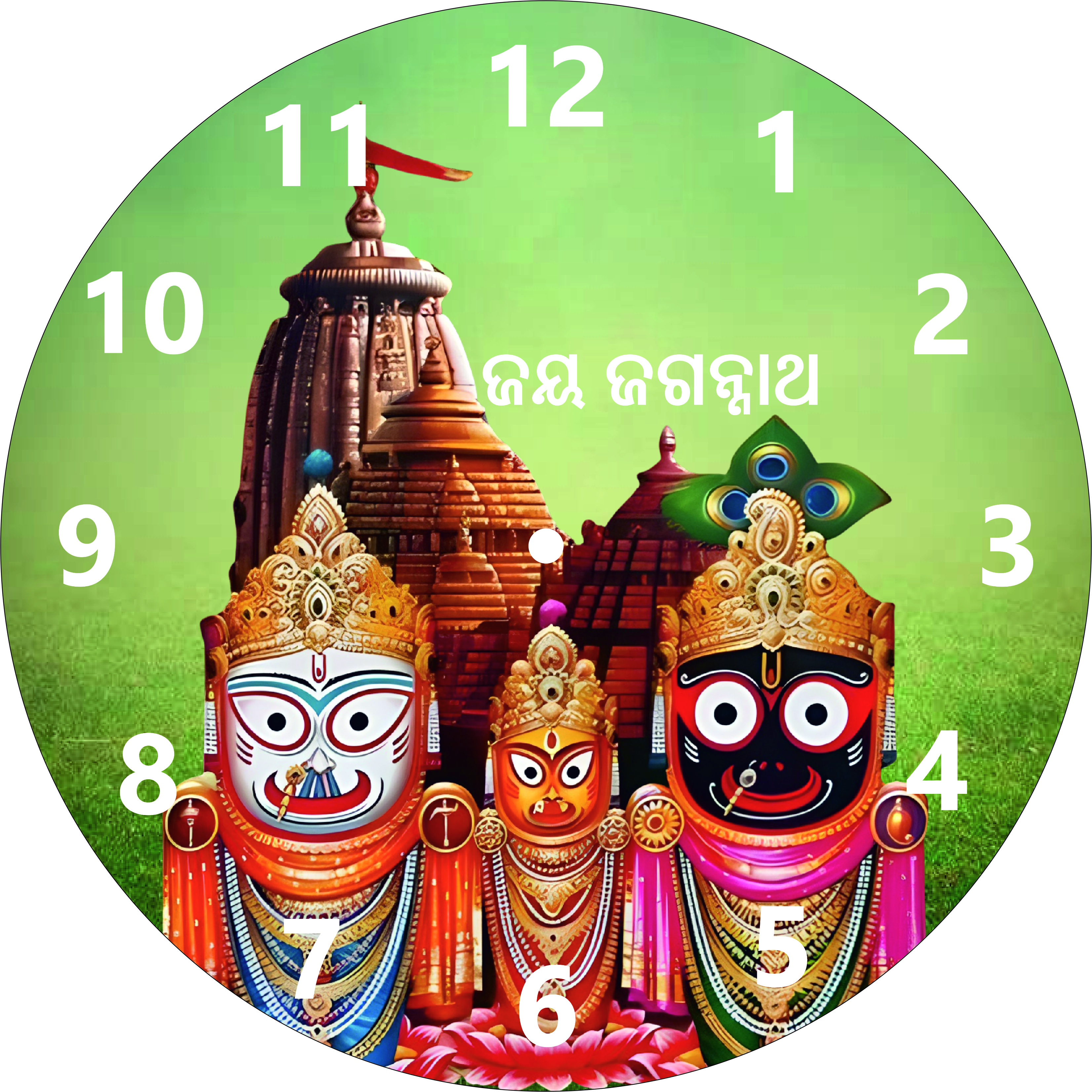 Jagannath ji 5 Circle Wall Clock