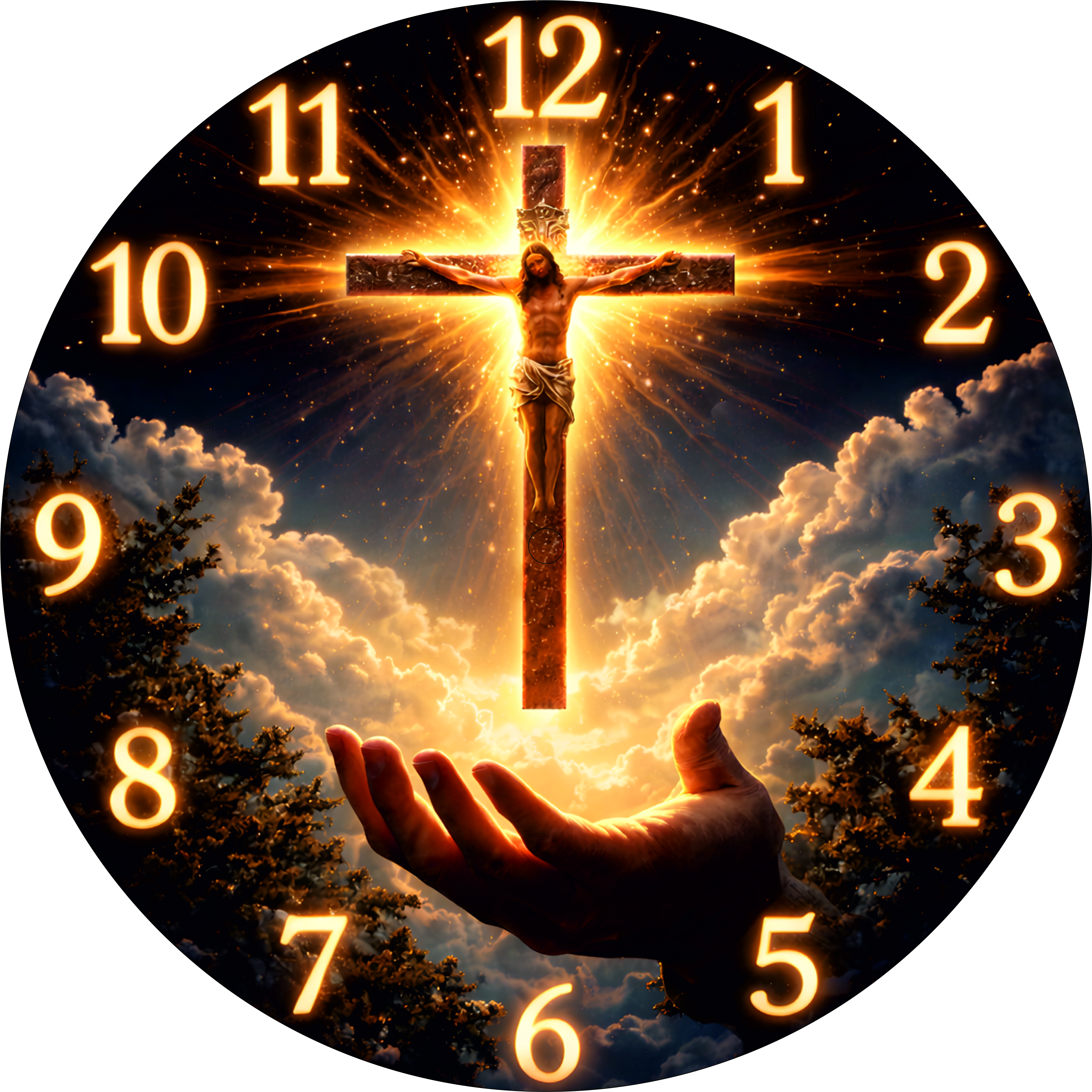 Jesus Circle Wall Clock
