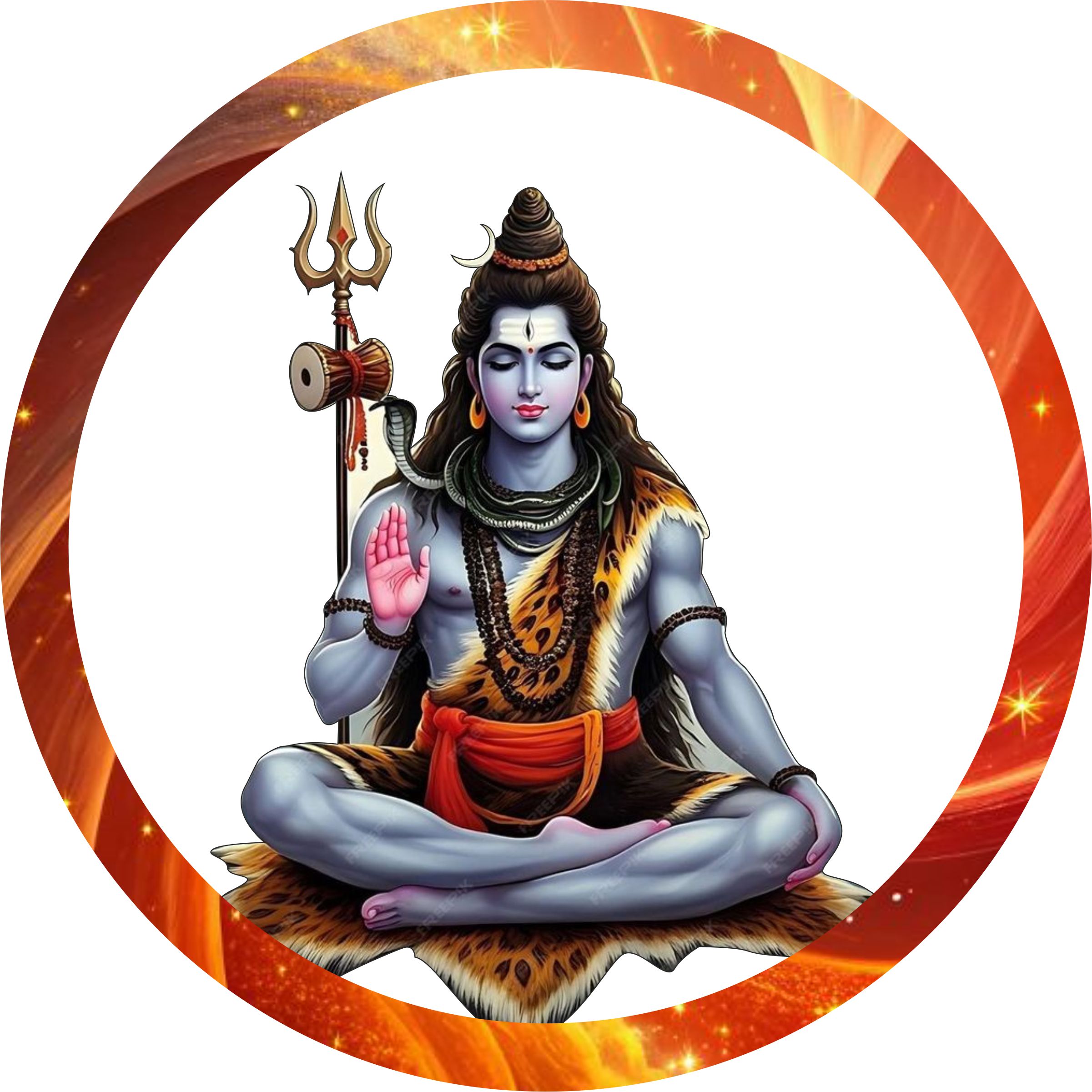 Shiv ji circle lamp