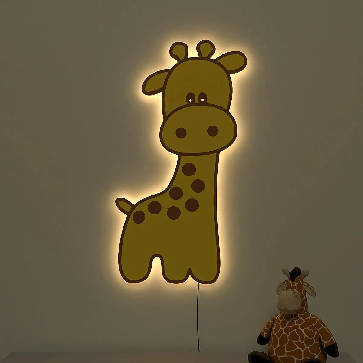 Baby Giraffe Backlit Wooden Wall Décor with remote
