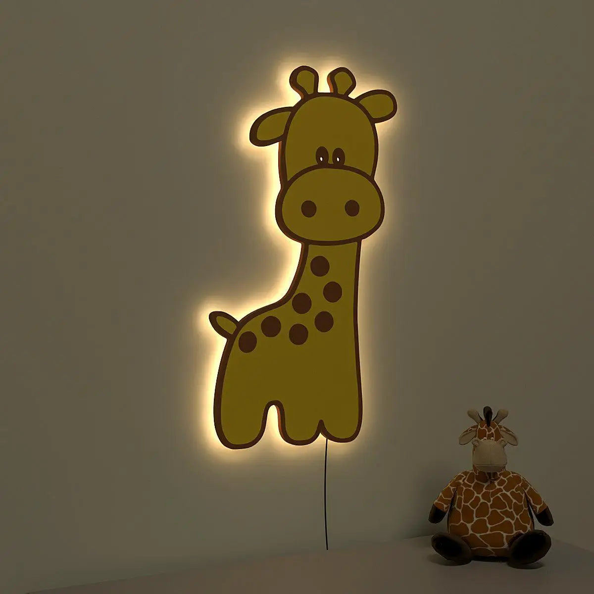 Baby Giraffe Backlit Wooden Wall Décor with remote