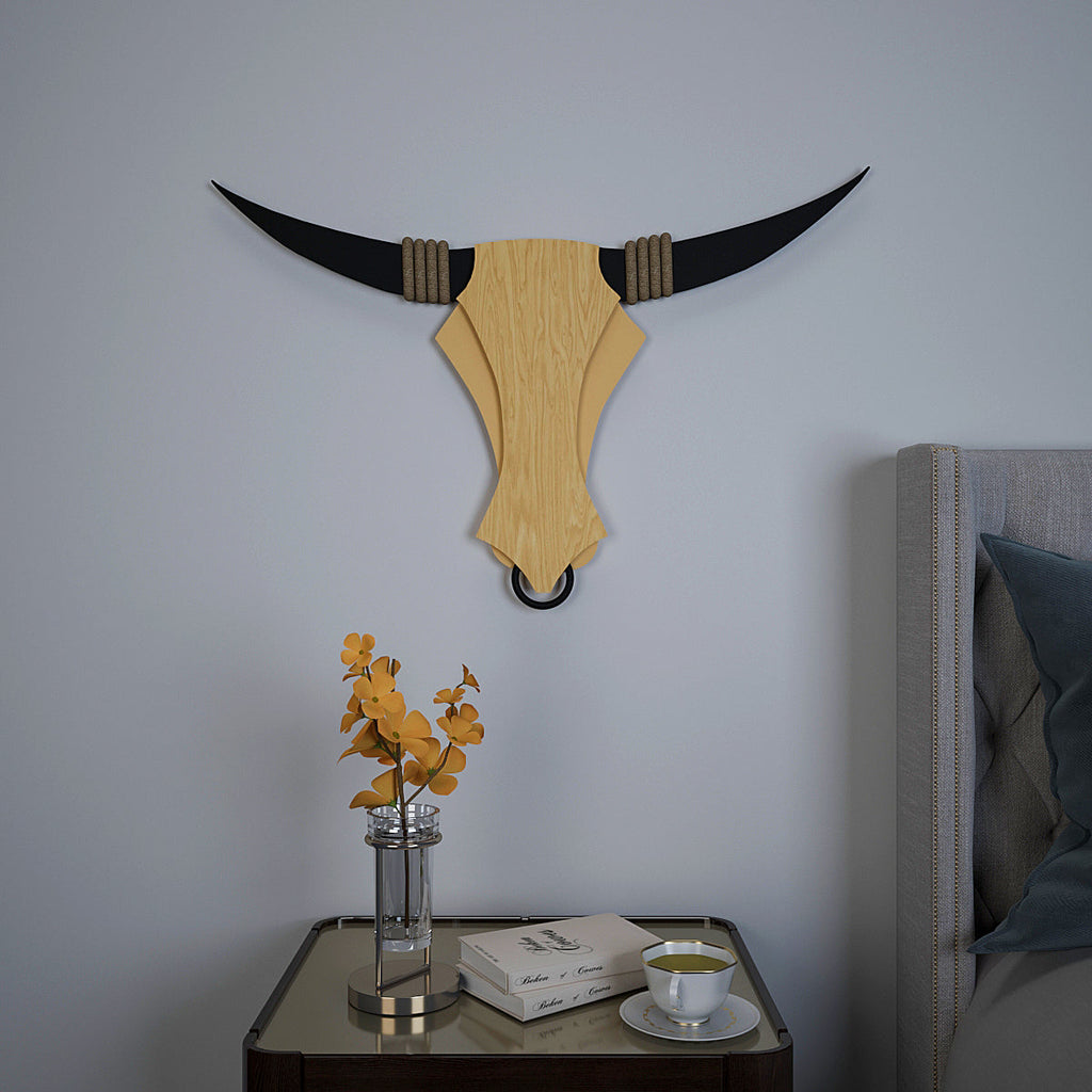 Bull Backlit Wall Art / Night Light With Remote