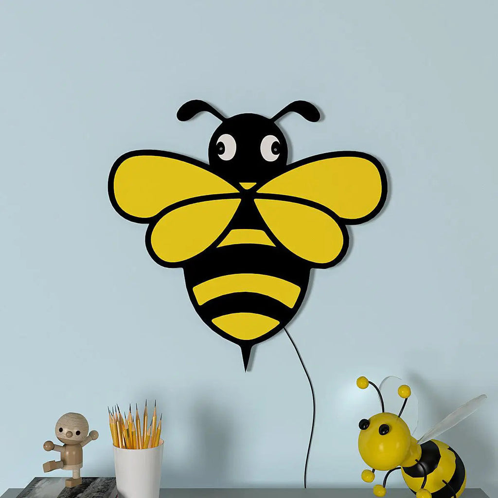Honey Bee Backlit Wooden Wall Décor with Remote