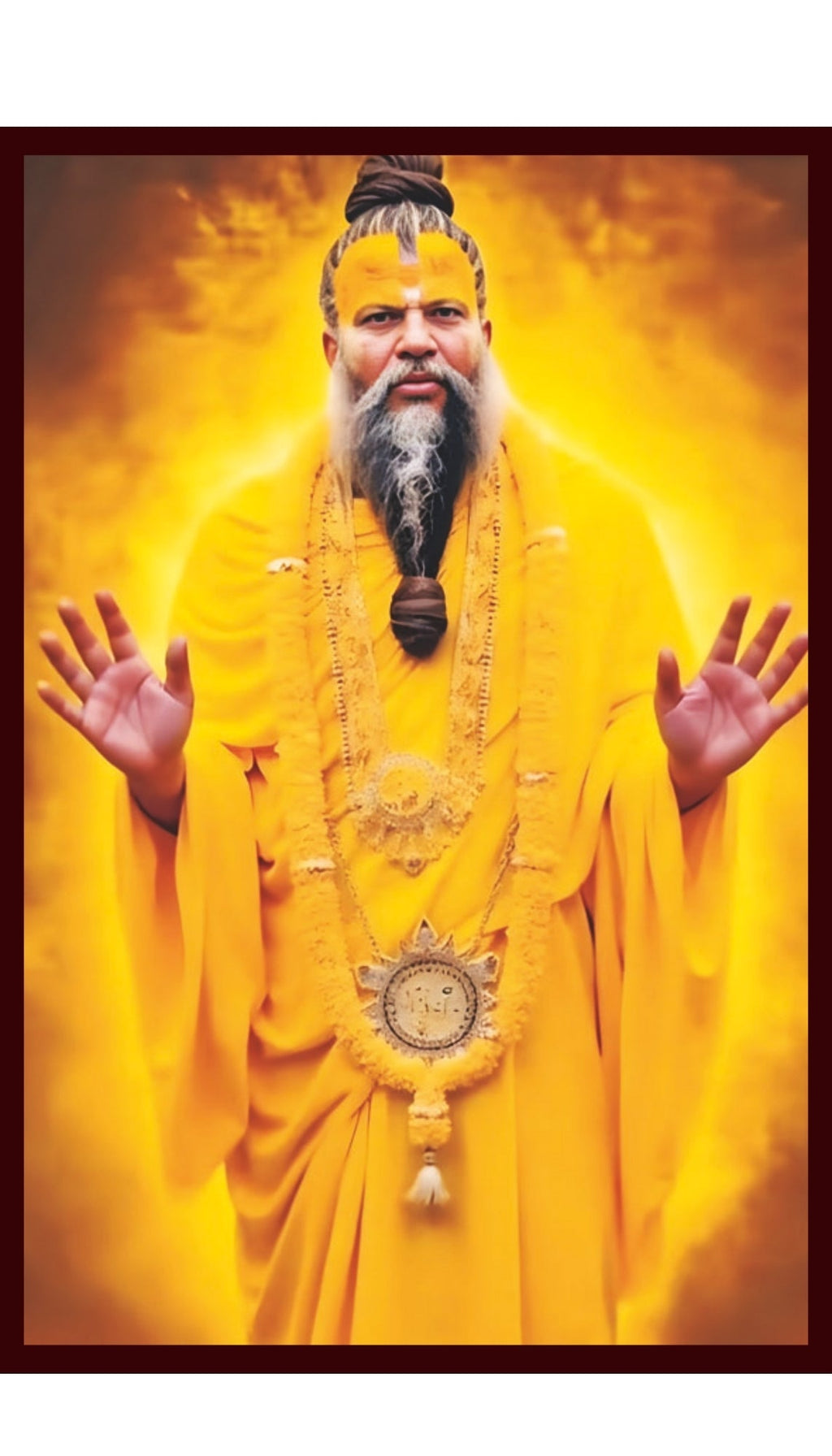 Premanand Ji Acrylic Wall Frame With Light And Remote