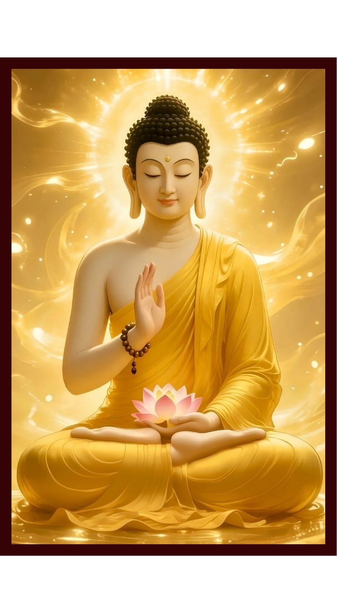 Gautam Budha Acrylic Wall Frame With Light And Remote