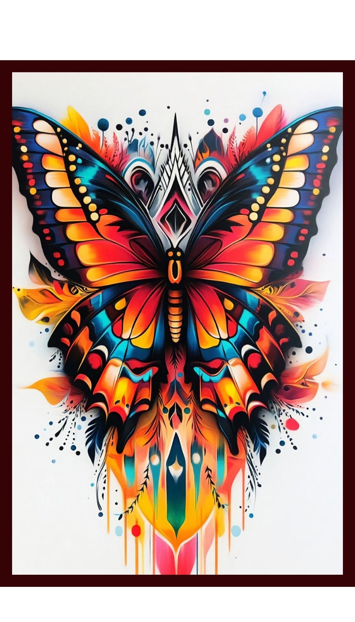 Butterfly Acrylic Wall Frame With Light And Remote