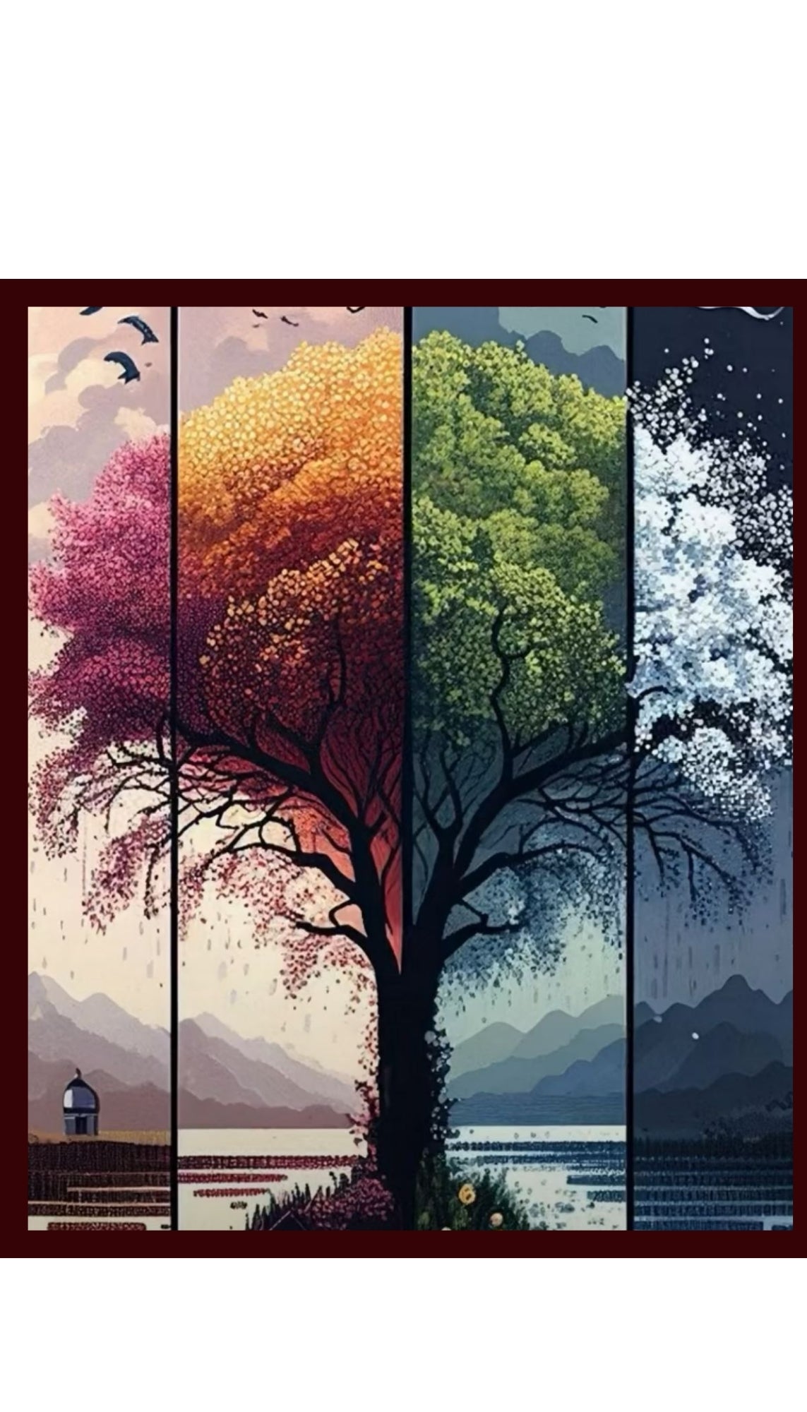 Colorful Tree Wall Frame With Light
