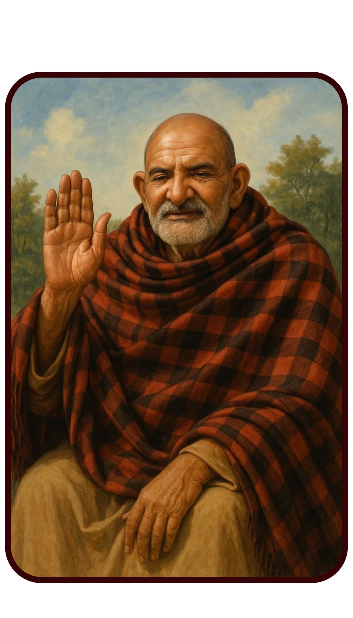 Neem Karoli Illuminated Wall Frame