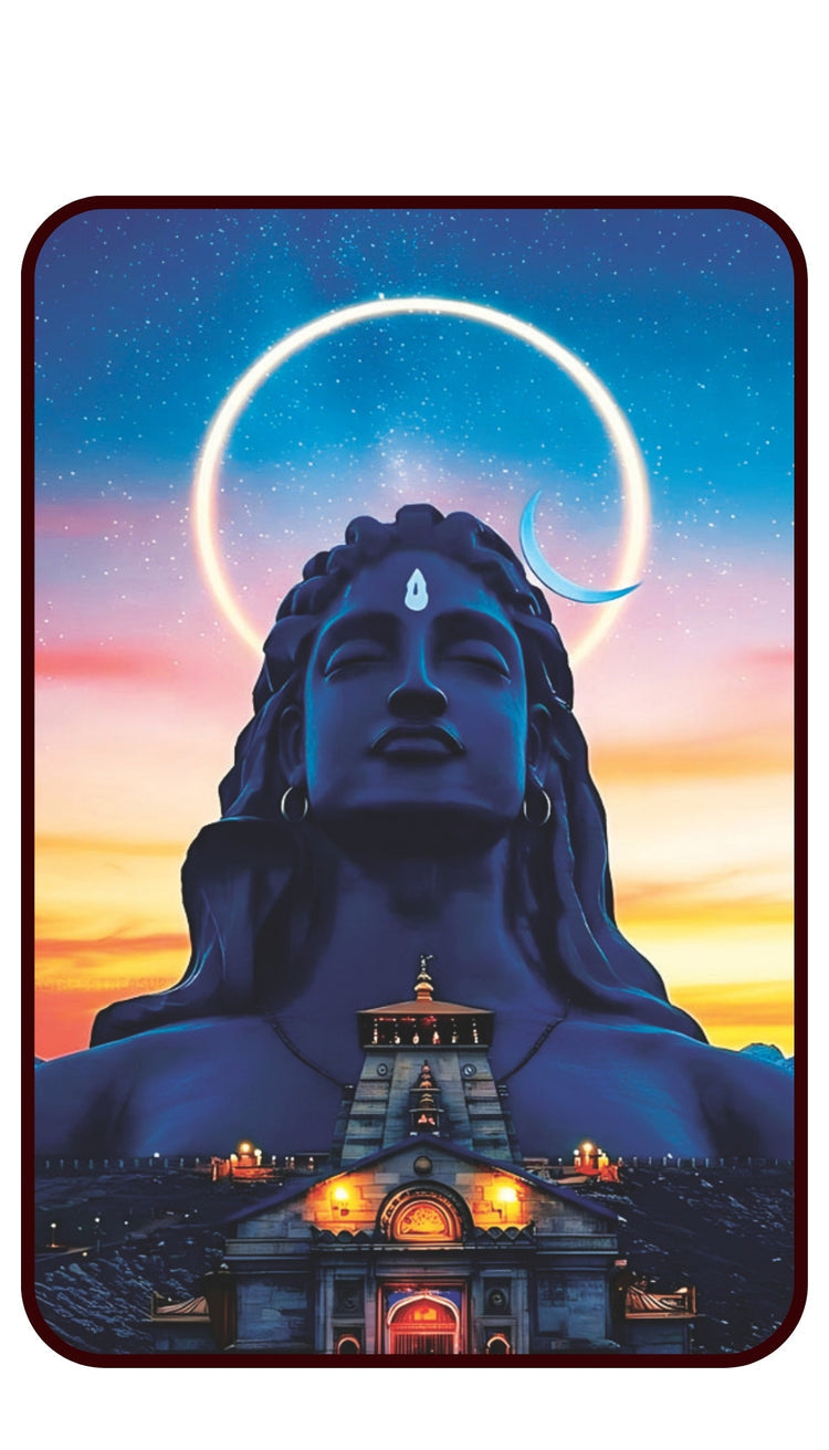 Adi Yogi Acrylic Wall Frame With Light