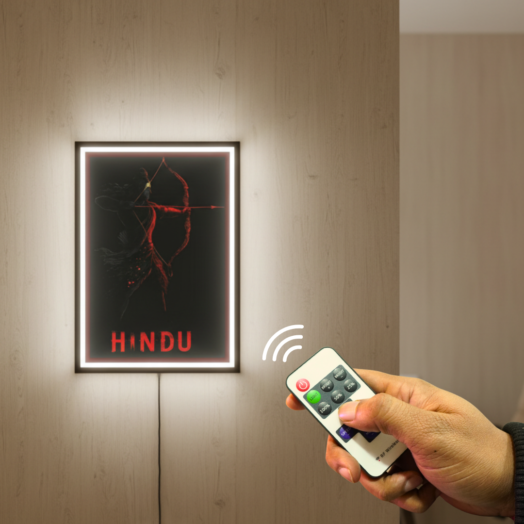 Hindu Acrylic Wall Frame With Light And Remote