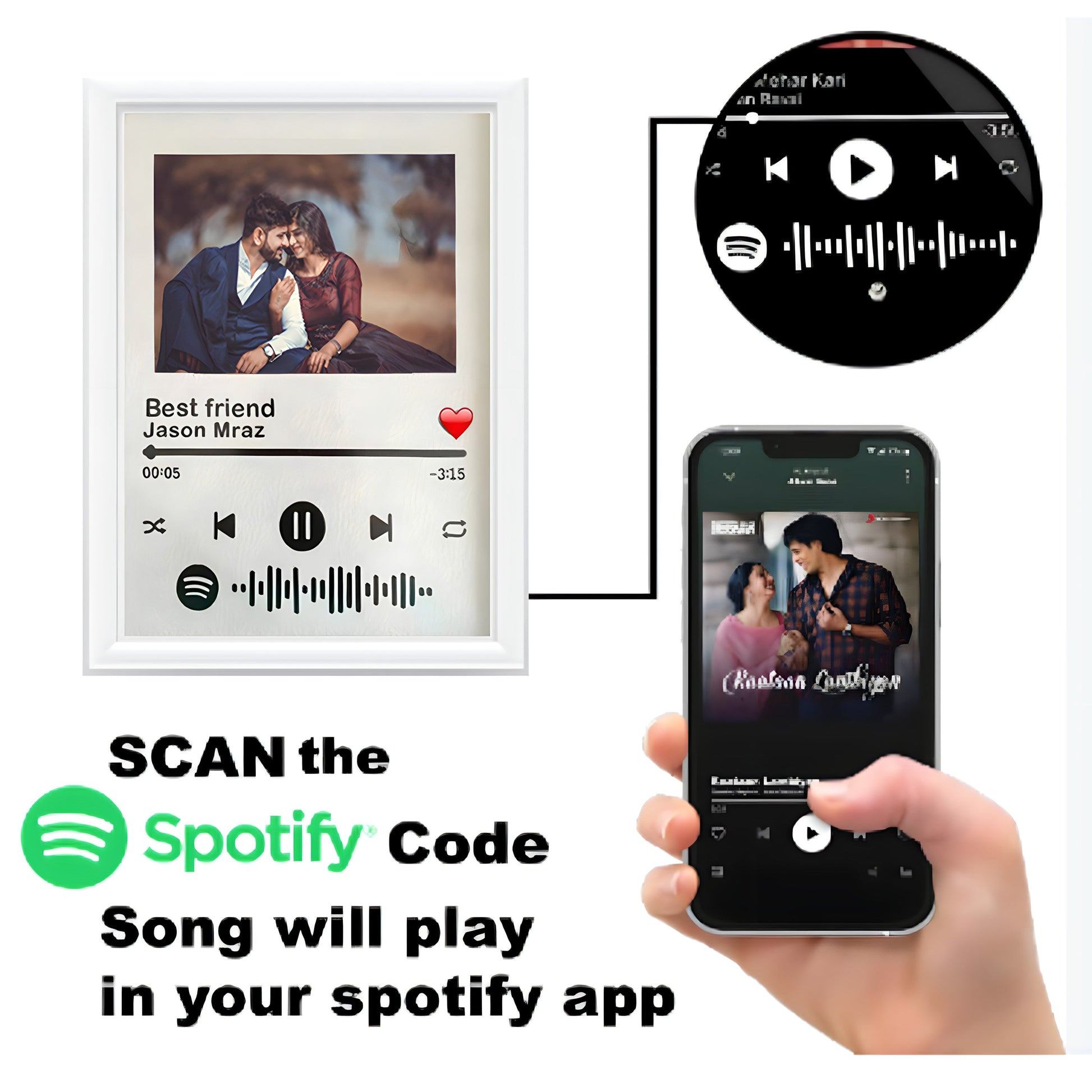 Customized Spotify Glass Frame