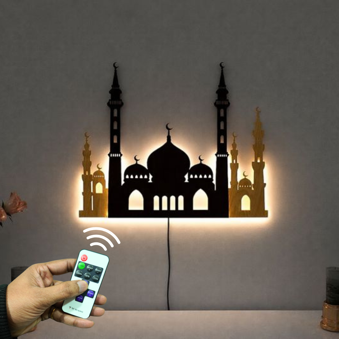 Illuminated Mosque Backlit Wall Art