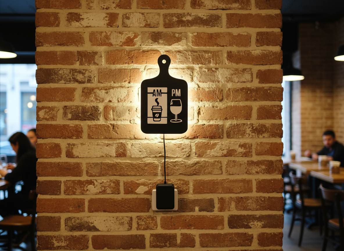 Cooking Pan-shaped Kitchen Backlit Wall Art for Chefs with Remote