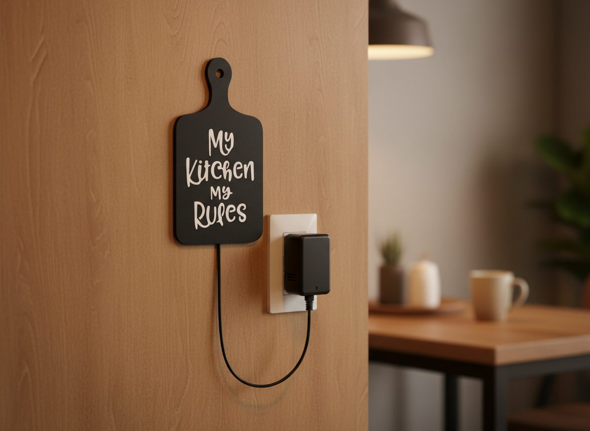 My Kitchen My Rules' Backlit Wall Art for Kitchen Decor