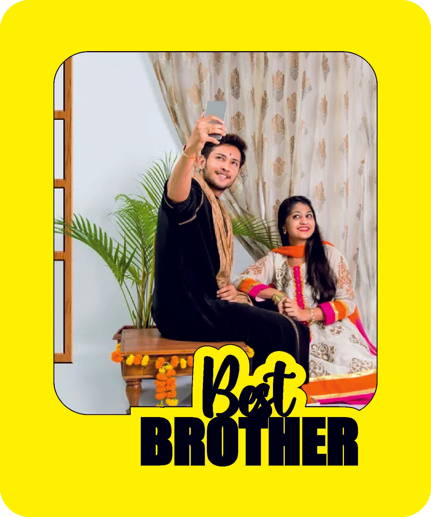 Best Brother (Black & White Acrylic)