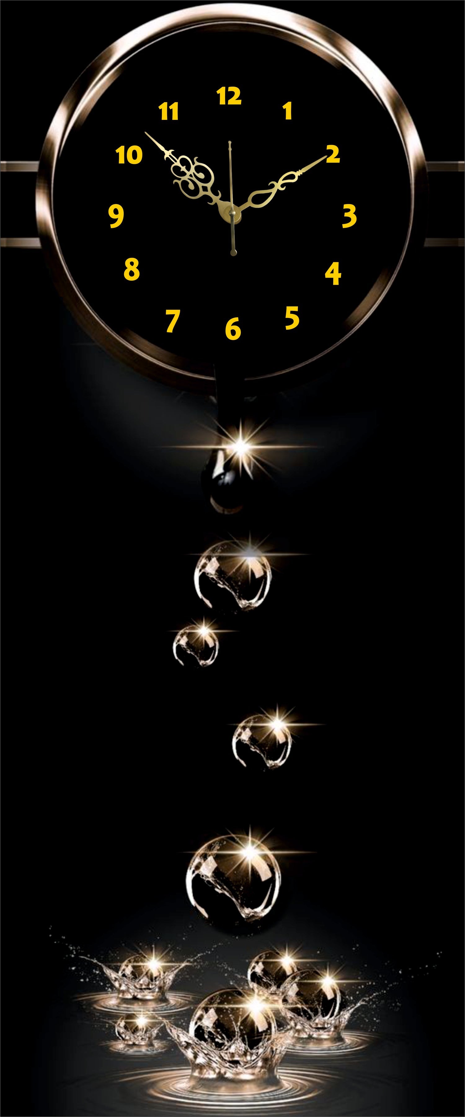 Crystal Drop Illuminated Wall Clock