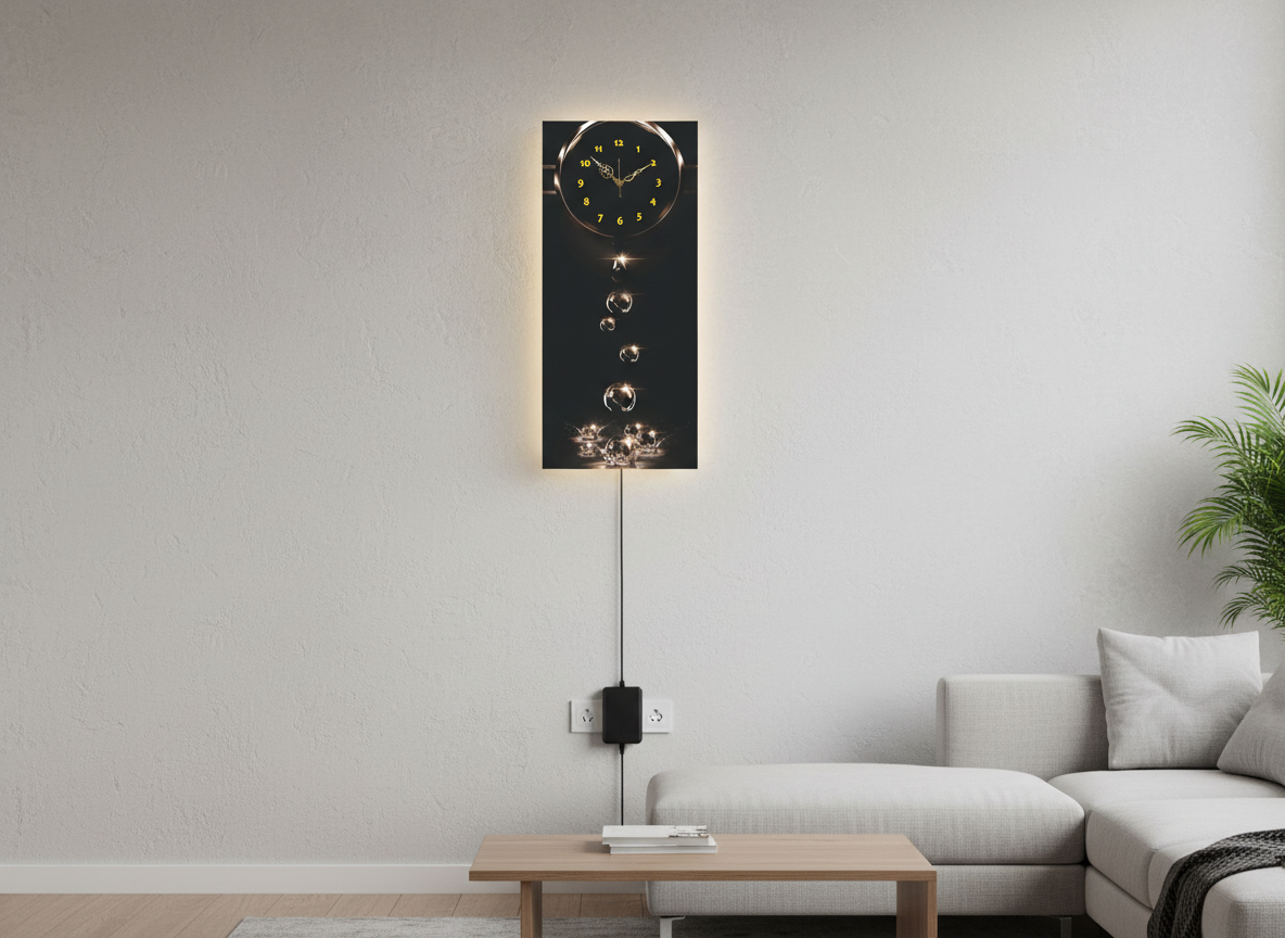 Crystal Drop Illuminated Wall Clock