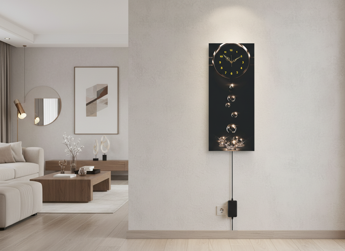 Crystal Drop Illuminated Wall Clock