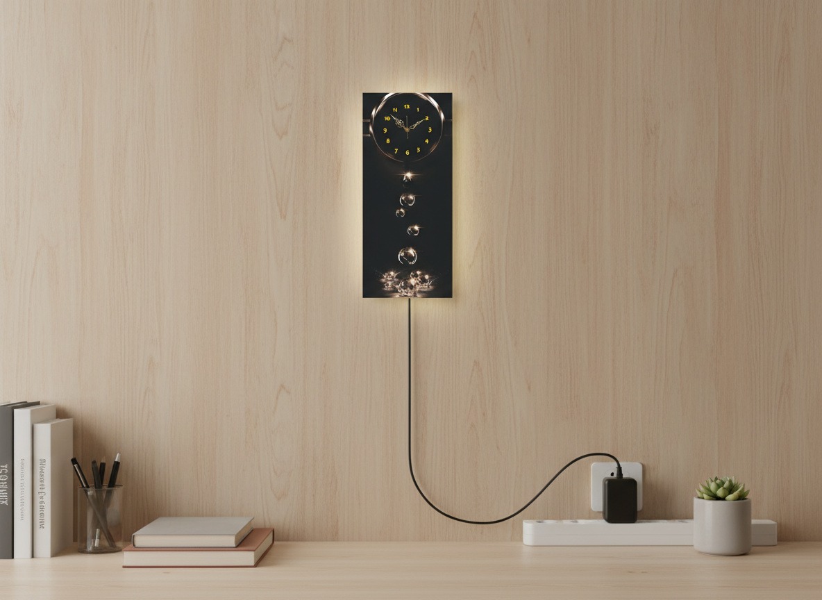 Crystal Drop Illuminated Wall Clock