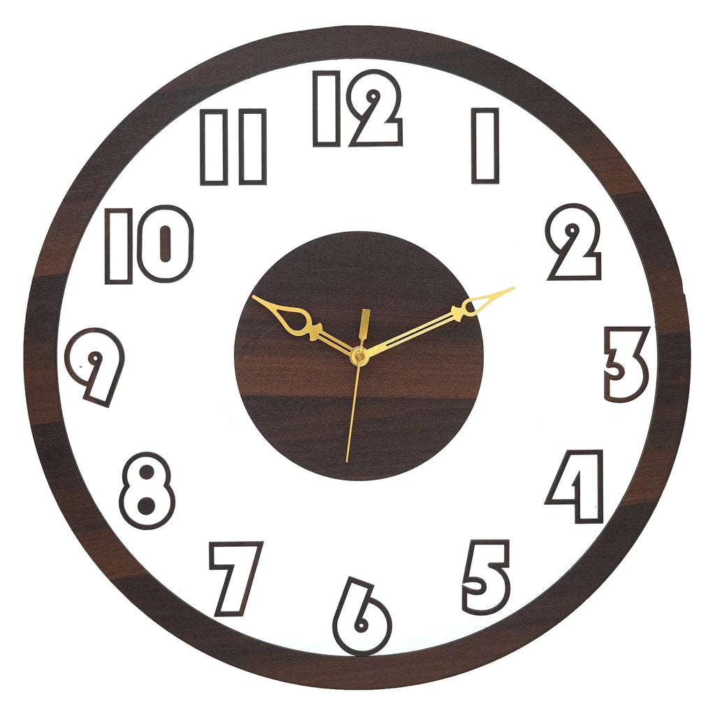 Timeless Artistry Acrylic Wooden Wall Clock - Gift With Smile