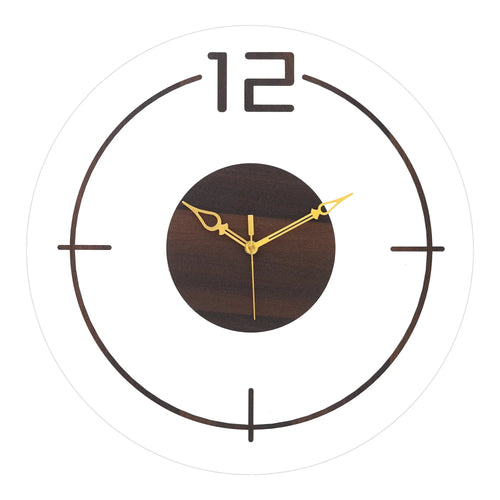 Elegant Touch Wooden Acrylic Wall Clock - Gift With Smile