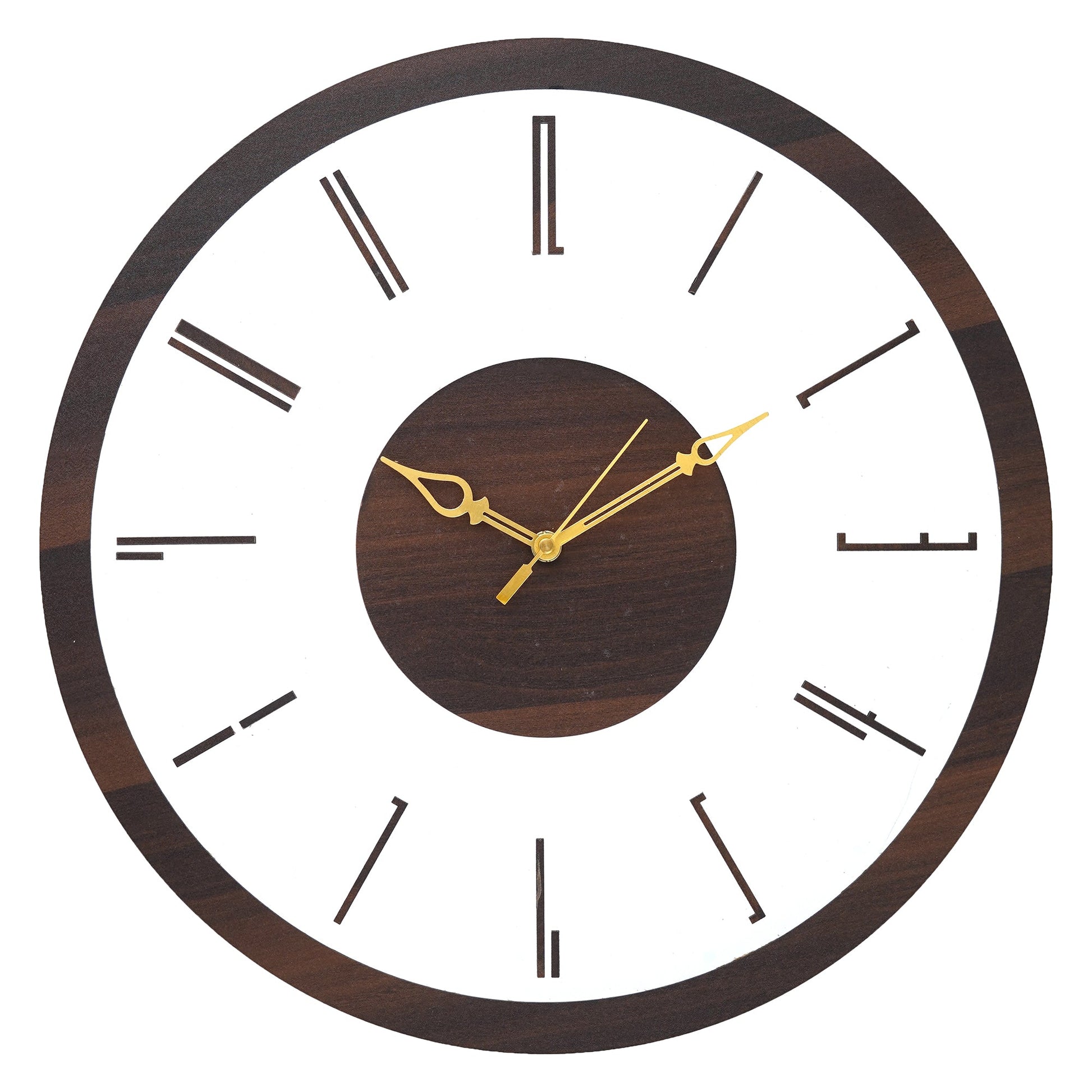 Wooden Acrylic Wall Clock Double Strip