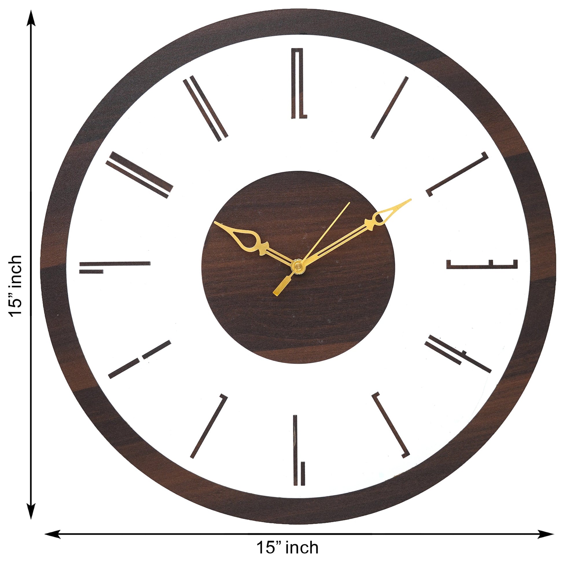 Wooden Acrylic Wall Clock Double Strip