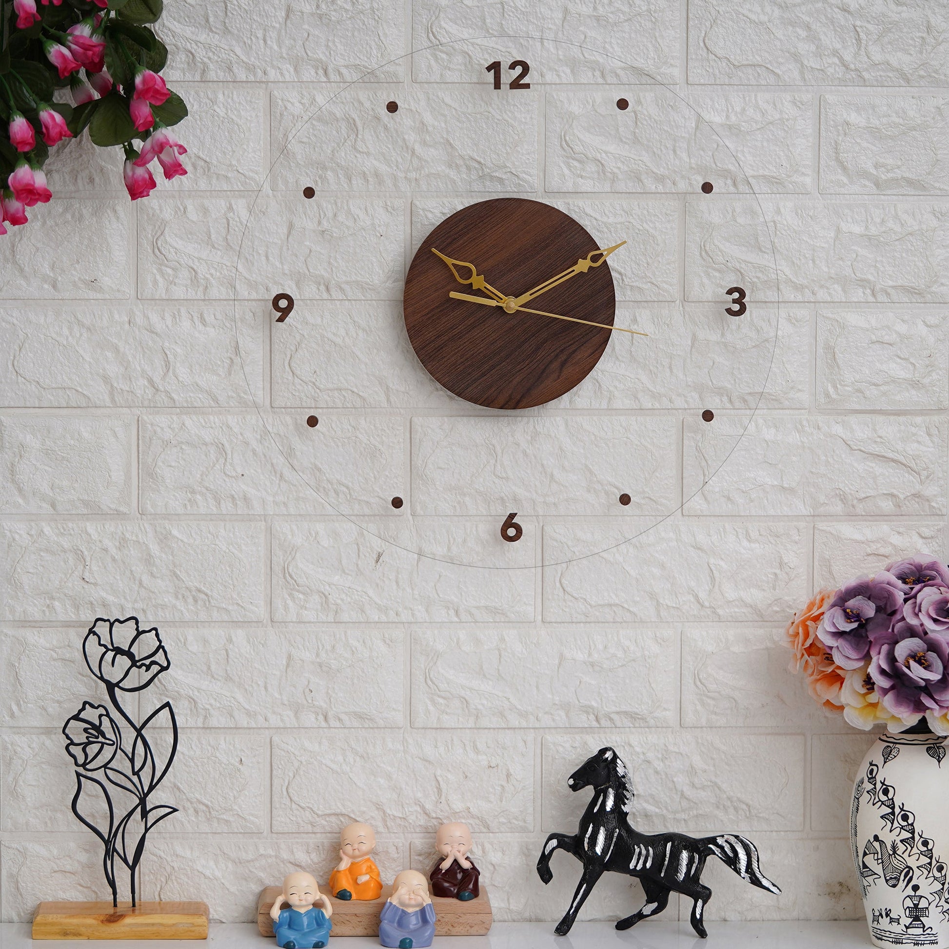 Modern Acrylic Wooden Wall clock