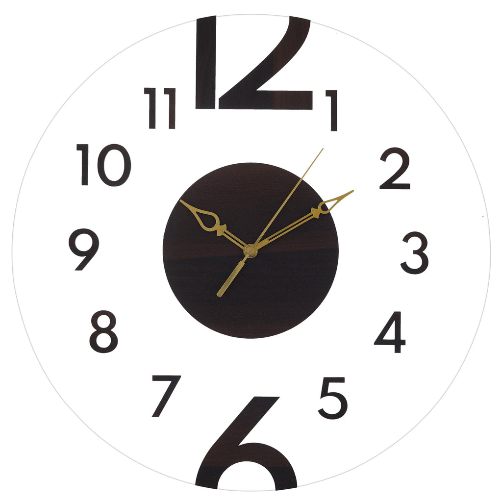 Round Shaped Numerical Acrylic Wooden Wall Clock