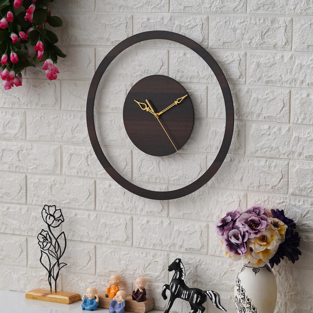 Beautiful Acrylic Wooden Wall Clock - Gift With Smile