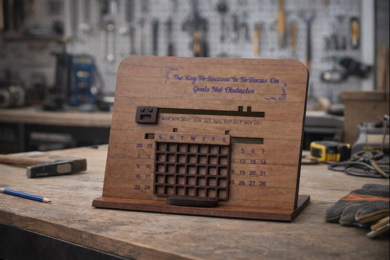 Premium Wooden Desk Calendar
