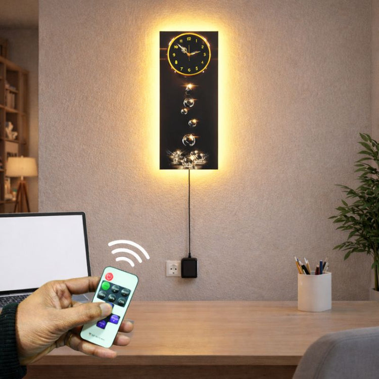 Crystal Drop Illuminated Wall Clock