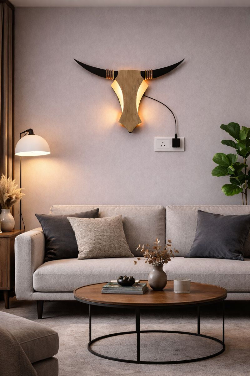 Bull Backlit Wall Art / Night Light With Remote