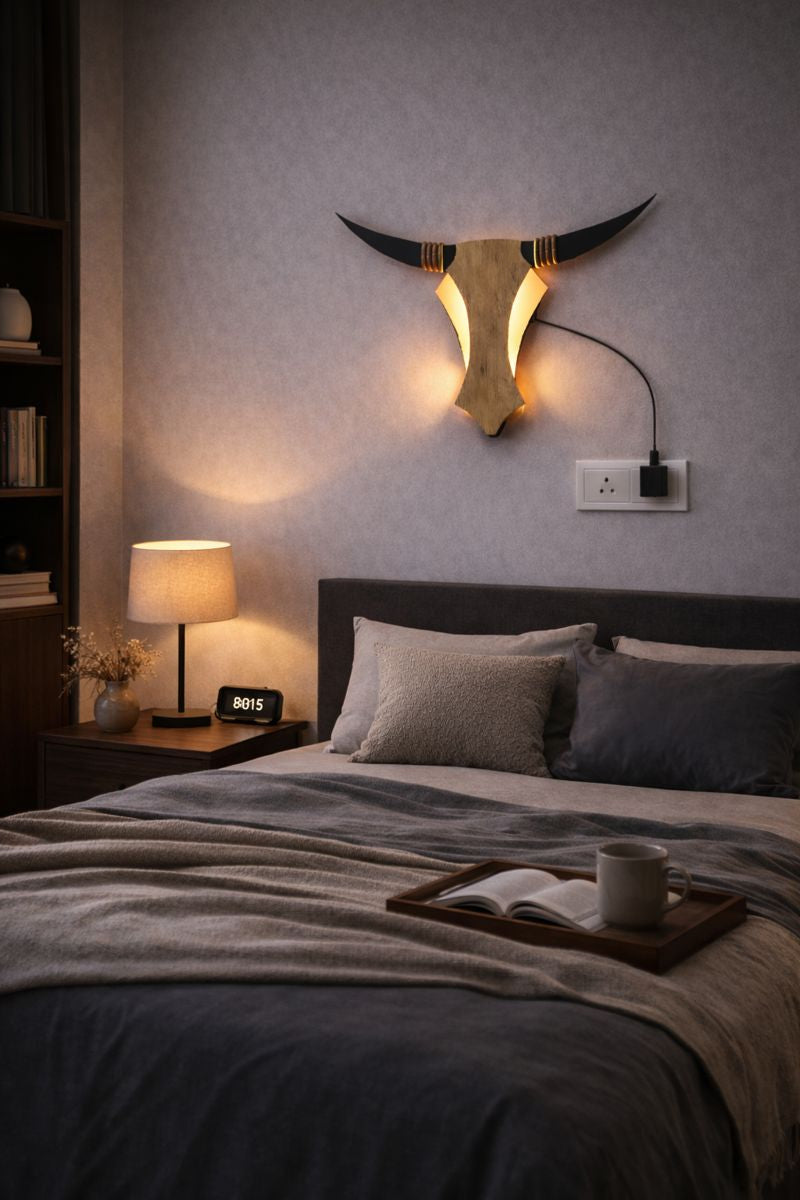 Bull Backlit Wall Art / Night Light With Remote