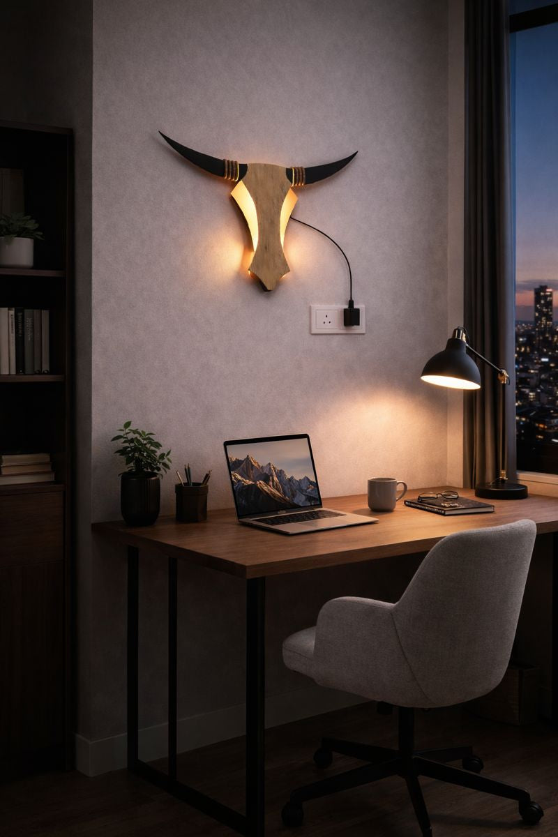 Bull Backlit Wall Art / Night Light With Remote