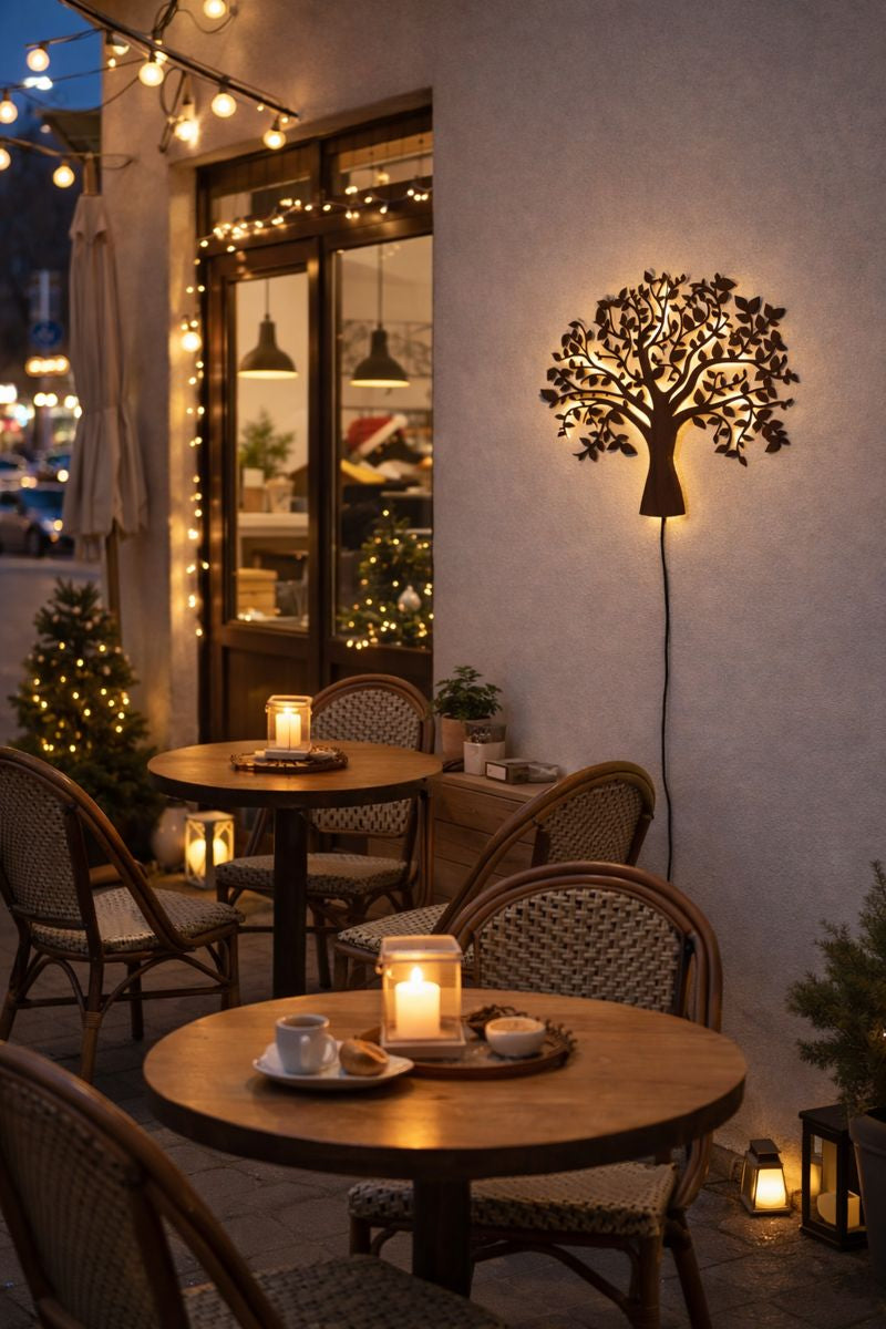 Glowing Tree Backlit wall Art / Night Light with Remote