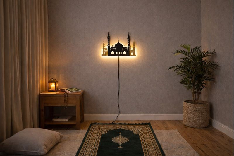 Illuminated Mosque Backlit Wall Art