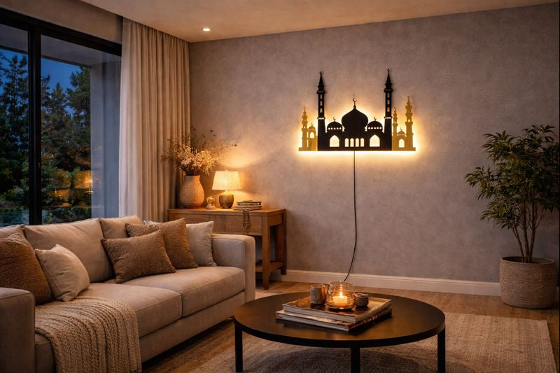 Illuminated Mosque Backlit Wall Art